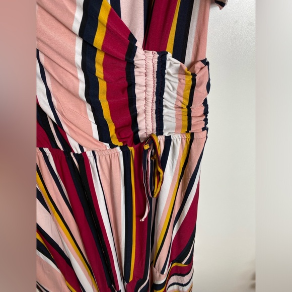 #516 LANE BRYANT Striped Asymmetrical Dress size 10/12 NWT - Picture 3 of 11